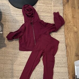 Lululemon Athletica Maroon Hoodie